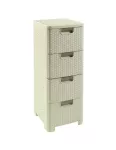 CURVER REGAŁ Z 4 SZUFLADAMI 4x14L  /KREMOWY