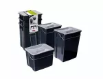 CURVER ZESTAW KOSZY DO SEGREGACJI ŚMIECI 3szt 2x10L+6L
