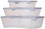 CURVER ZESTAW POJEMNIKÓW FRESH&GO 3szt 0,5/1/2L MIX MIĘTOWY/ JASNOSZARY/ BRZOSKWINIOWY