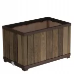 KETER DONICZKA DECO RECTANGLE PLANTER WALNUT
