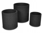 KETER ZESTAW DONICZEK S+M+L CYLINDER PLANTERS ANTHRACITE