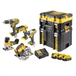 DEWALT ZESTAW COMBO 18V DCK500P3T (DCD796, DCF887, DCS570, DCS335, DCL050) 3x5,0Ah 2x TSTAK