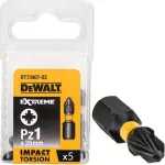 DEWALT KOŃCÓWKA UDAR. PZ1x25 /5szt. EXTREME IMPACT TORSION