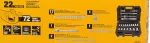 DEWALT ZESTAW KLUCZY  22el. 1/2"
