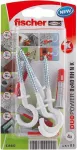 FISCHER KOŁEK DUOPOWER  8x40 Z HAKIEM OKRĄGŁYM /4szt. BIAŁE