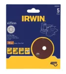 IRWIN KRĄŻEK ŚCIERNY OTW. 125mm  P 80  /5szt.