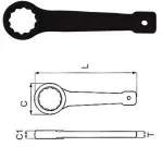 JONNESWAY KLUCZ OCZ.UDAR.JEDNOSTR.21mm