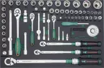 JONNESWAY ZESTAW NASADEK 1/4" 3/8" 1/2" 66el.+ KLUCZ DYNAMOMETRYCZNY 2-200Nm