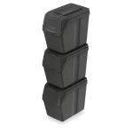 KEDEN KOSZ NA ŚMIECI SORTIBOX 20L SET 3 - CZARNY RECYKLING