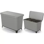 KEDEN KOSZ NA ŚMIECI SYSTEMA 3x10L - SMOOTH GRAY