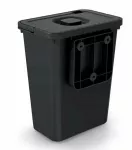 KEDEN KOSZ NA ŚMIECI SYSTEMA BASICA 10L - CZARNY RECYKLING Z POKRYWKĄ