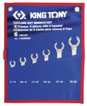 KING TONY ZESTAW KLUCZY DO PRZEWODÓW HAMULCOWYCH 6cz. 8-22mm ETUI