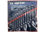KING TONY ZESTAW KLUCZY FAJKOWYCH2x6-kąt 12cz. 8 - 19mm ETUI