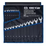 KING TONY ZESTAW KLUCZY PŁASKO-OCZKOWYCH 6-32mm 21cz. ETUI............