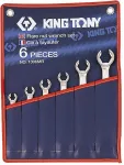 KING TONY ZESTAW KLUCZY PRZEWODÓW HAMULCOW. 6el CALOWE   5/16" - 7/8"