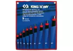 KING TONY ZESTAW WYBIJAKÓW IGŁOWYCH 9cz. 2-14mm Z UCHWYTEM GUMOWYM