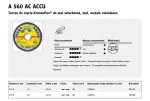 KLINGSPOR TARCZA DO METALU  125mm x 1,0mm x 22,2mm  A560 ACCU DO SZLIFIEREK AKUMULATOROWYCH
