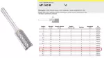 KLINGSPOR FREZ Z WĘG.SPIEKA.HF 100 B /9,6mm/569 WALEC FI=9,6x19mm, trzpień 6mm, TYP ZYAS