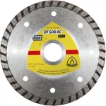 KLINGSPOR TARCZA DIAMENTOWA TURBO 125x1,9x22 DT500 ACCU DO SZLIFIEREK AKUMULATOROWYCH
