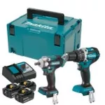 MAKITA ZESTAW COMBO 18V DLX2359TJ1 (DHP484, DTW300) 3x5,0Ah