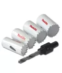 MAKITA ZESTAW OTWORNIC BIM ECONOMY  4szt. 22,29,32,51mm+2WP+2 ADAPTER