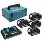 MAKITA ZESTAW ZASILAJĄCY 18V 4x3,0Ah (BL1830Bx4+DC18RD) MAKPAC