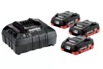 METABO AKUMULATOR 18V  4,0Ah LIHD 3szt. + ŁADOWARKA ASC 55