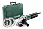 METABO SZLIFIERKA KĄT.125 /WEQ 1400-125 1400W ELEKTRONIKA +2 TARCZE DIAMENTOWE WALIZKA