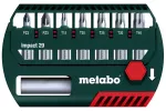 METABO ZESTAW BITÓW IMPACT 29 mm 8 CZĘŚCI (PZ2, PZ3, T15, T20, T30, T40, UCHWYT DO BITÓW)