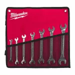 MILWAUKEE KLUCZ DWUSTRONNIE PŁASKI ZESTAW  7szt.