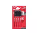 MILWAUKEE MARKERY CIENKIE CZARNE 4szt