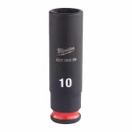 MILWAUKEE NASADKA UDAROWA  1/4" 10mm DŁUGA SHOCKWAVE