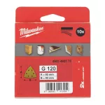 MILWAUKEE PAPIER ŚCIERNY DELTA PREMIUM HP 93mm x 93mm 6 OTWORÓW P120 /10szt.