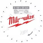 MILWAUKEE PIŁA TARCZOWA 160x20x2,2x24z CSB DREWNO-SZYBKIE CIĘCIE