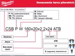 MILWAUKEE PIŁA TARCZOWA 190x30x2,1x48z DREWNO - CZYSTE CIĘCIE CSB P W