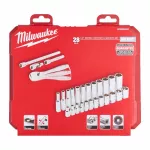 MILWAUKEE ZESTAW NASADEK 28 szt. 1/4" Z GRZECHOTKĄ ###