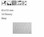 MIRKA IRIDIUM PAPIER 81x133 OTW. GR.150 54 OTWORY/100szt
