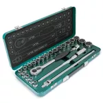 SATA ZESTAW KLUCZY   25el. NASADOWYCH 1/2" 12- KĄTNE W METALOWEJ KASECIE