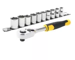 STANLEY ZESTAW KLUCZY  11el. 3/8" +GRZECHOTKA 72T