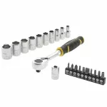 STANLEY ZESTAW KLUCZY  21el. 1/2" NASADKI + BITY