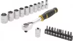 STANLEY ZESTAW KLUCZY  22el. 3/8" NASADKI + BITY
