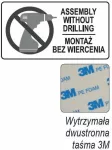 FALA WIESZAK NA RĘCZNIK 55 CM STEELY Z TAŚMĄ 3M...