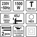 STHOR MŁOT WYBURZENIOWY HEX 45J...