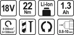 STHOR WKRĘTARKA AKUM.LI-ION 18V/2-AK