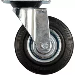 VOREL KOŁO SKRĘTNE CZARNA GUMA 125mm