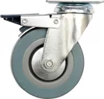VOREL KOŁO SKRĘTNE SZARA GUMA HAM.  75mm