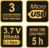 VOREL LATARKA CZOŁOWA XPE CREE 3W+4 SMD LED / AKUMULATOROWA...