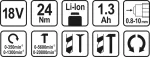 STHOR WKRĘTARKA UD. AKUM.LI-ION 18V/1-AK