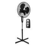 VOLTENO WENTYLATOR PODŁOGOWY CZARNY+ PILOT 40cm PODSTAWA KRZYŻAK