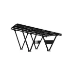 Konstrukcja Carport dwustanowiskowy, ocynkowana, czarna, pod 15 sztuk modułów typu bifacial 2278x1134x30mm